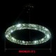 LED Crystal Pendant Light Lighting Modern Single D80CM Three Sides K9 Crystal Indoor Ceiling Lights Lamp Fixtures