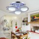 Flush Mount, LED 3 Lights, Modern Fashion Contracted White Stainless Steel Metal