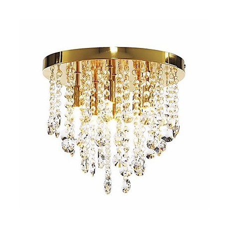 Modern Crystal Semi Flush Mount with 6 Lights (G9 Bulb Base)