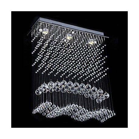 Max 50W Modern/Contemporary Crystal / Bulb Included Electroplated Chandeliers / Flush Mount Study Room/Office / Hallway