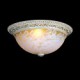 White Flush-Mount-Light 220V Pattern-Glass Resin Gold-Carving European Classic