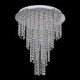 Crystal Flush Mount,8 Light, Contemporary Metal Electroplating