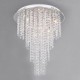 Crystal Flush Mount,8 Light, Contemporary Metal Electroplating