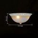 White Flush-Mount-Light 220V Yellow-White-Glass Resin Pattern-Carving European Classic