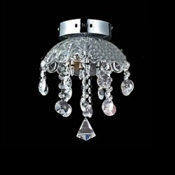 Crystal Semi Flush Mount with 3 Lights