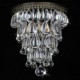 Crystal Flush Mount, 1 Light, Vintage Iron Electroplating