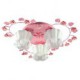 Creative Lamp Dining-Room Lamp Contracted Rural Sweet Bedroom Pink Rose 3 Absorb Dome Light