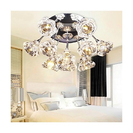 MAX 20W Modern/Contemporary / Rustic/Lodge Bulb Included Chrome Metal Flush Mount Living Room / Bedroom / Dining Room / Study Ro