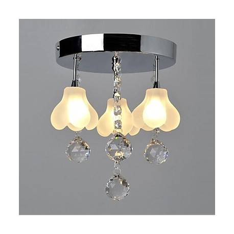 20W Modern/Contemporary Crystal Metal Flush Mount Living Room