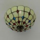 30*19CM Europe Type Style , Wrought Iron Pnd Tail-On Half Dome Light Colored Glass Sitting Room LED Lamp