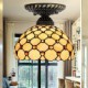 E27 220V 20*17CM 3-10銕uropean Rural Creative Arts Stained Glass Absorb Dome Lamp Led Light