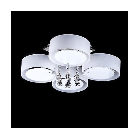 60W Modern/Contemporary Chrome Metal Flush Mount Living Room