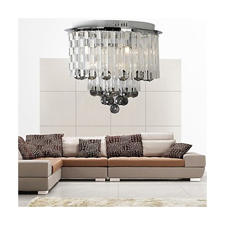 Crystal Semi Flush Mount with 8 Lights