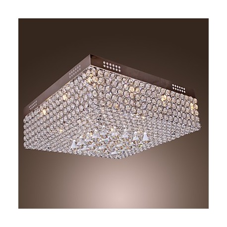 Crystal Beaded Ceiling Light with 45 Colourful LEDs and 12 G4 Bases