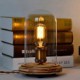 Modern Fashion Wood Table Lamp Glass Bell Jar Wooden Table Lamp Bedroom Bedside Style