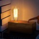 E27 20*10*7CM 15-20㎡220V Button Switch Edison Bulbs Bedroom Nightstand Real Wood Desk Lamp LED Light