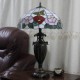 Table Lamp, 2 Light, Chic Resin Glass Painting