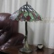 Table Lamp, 2 Light, Splendid Zinc Alloy Glass Painting