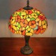 Table Lamp, 2 Light, Dainty Resin Glass Painting