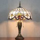 Table Lamp, 2 Light, Elegant Resin Glass Painting