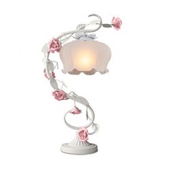 Rural European Ornamental Flowers And Plants of Bedroom The Top of A Bed Lamp Roses Lamp