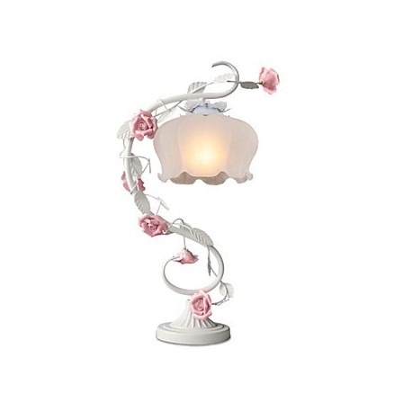 Rural European Ornamental Flowers And Plants of Bedroom The Top of A Bed Lamp Roses Lamp