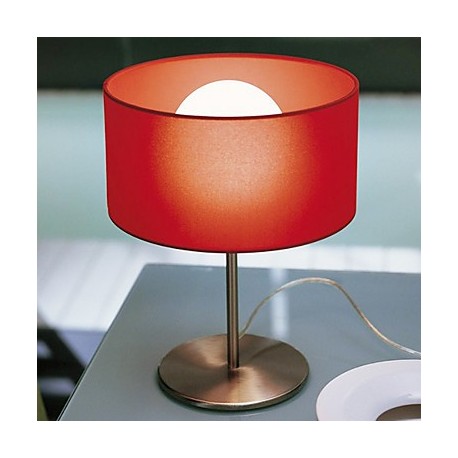 60W E27 Classic Style Table Lamp with Red Shade