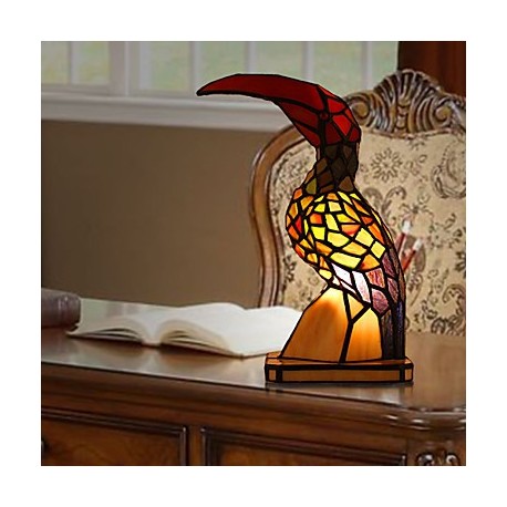 E14 8*10*25CM 5-8㎡220V Parrot Europe Type Restoring Ancient Ways Of Creative Desk Lamp Light Led