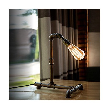 Handmade Vintage Edison Table Lamp Light Bulb Vintage Table Lamps Personalized Water Pipe Desk Lamp FJ-DT2X1-007A0