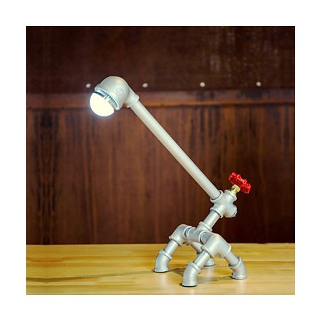 Retro Metal desk lamp Light Novely Style Antique Iron Industrial Water Pipe Tube Desk Lamp Light Led Lamp -FJ-DT1S-004A0