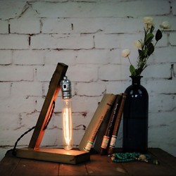 Edison Industrial Retro Vintage Wood Table Lamp Kitchen Bar Table Lamp