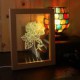 22*19*7.5CM 3 D Frame Wood Night Light Creative Gift Stereo Led Frame Light Christmas Gift Table Lamp Light Led