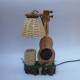 Valentine'S Day Creative Furnishing Articles Gifts Boutique Handicraft The Violin With Wooden Clock Desk Lamp Led Light